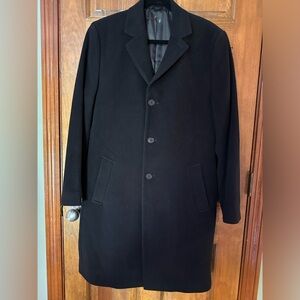 Men's Hathaway Platinum Black overcoat- 40R
